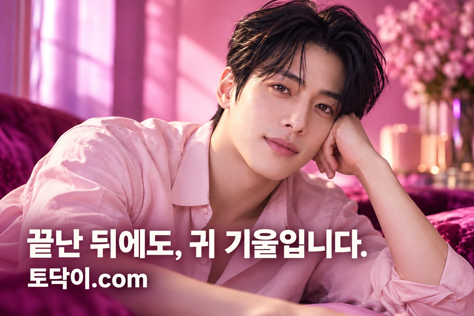다정한 표정의 브랜드 연출 남성 모델