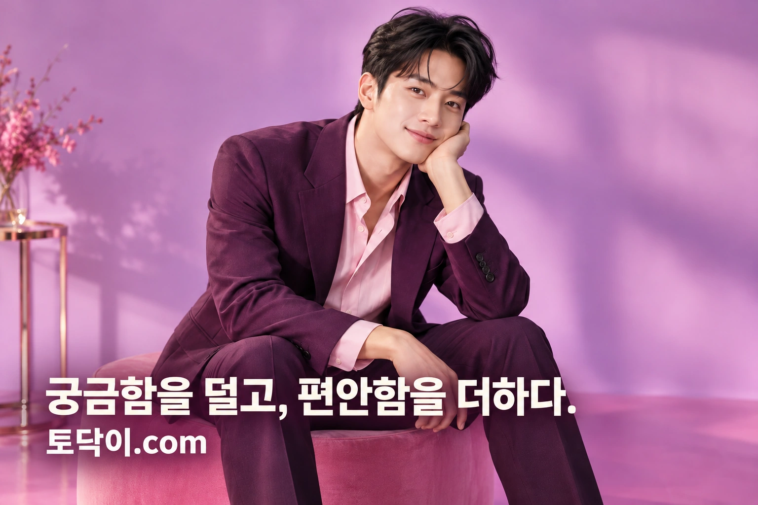 밝은 표정의 브랜드 연출 남성 모델