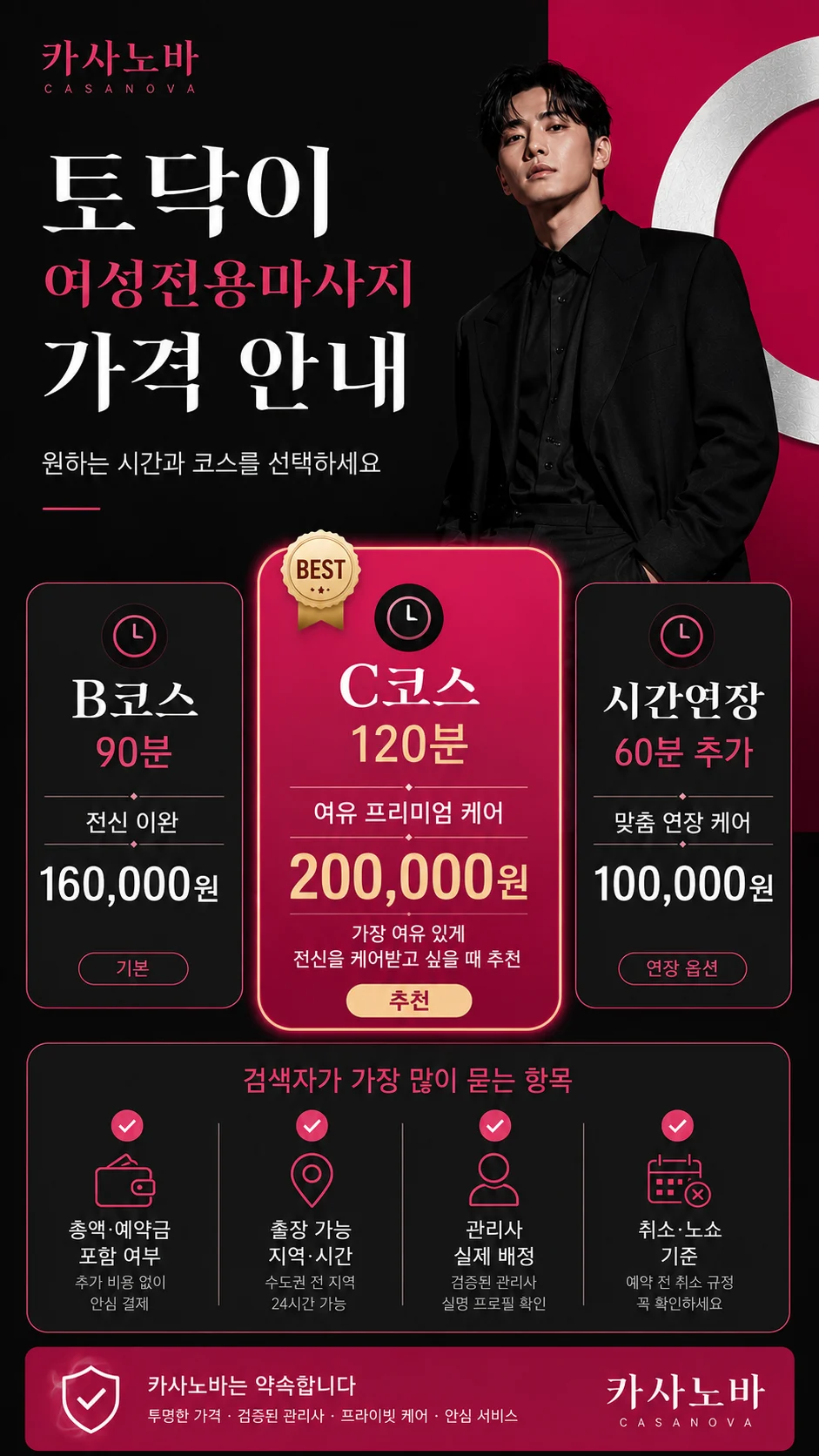마포토닥이 B코스 C코스 가격 이미지